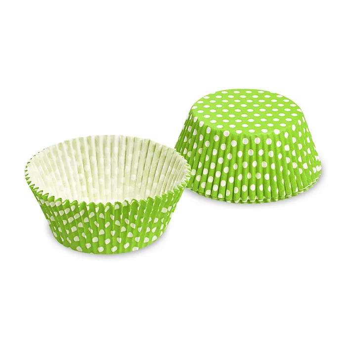 Hauptbild des Produkts Cukrářský košíček (PAP) Puntíky žlutozelený průměr 50 x 30 mm [40 ks]