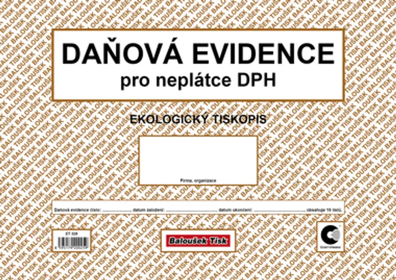 Hauptbild des Produkts Daňová evidence pro neplátce DPH ET328