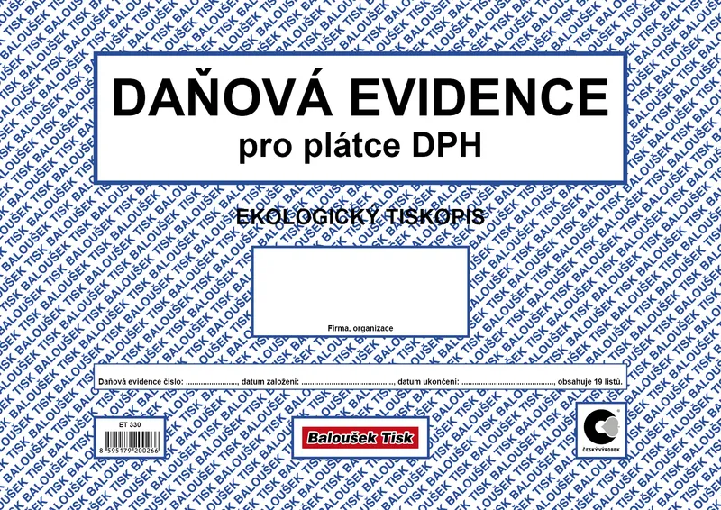 Hauptbild des Produkts Daňová evidence pro plátce DPH ET330