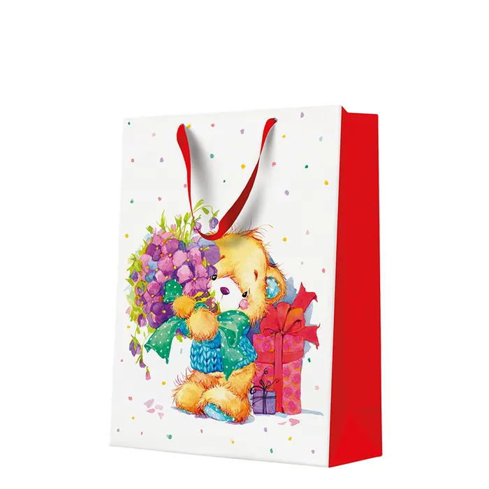 Hauptbild des Produkts Dárková taška big - Teddy Bear with Flowers 30x12x41 cm