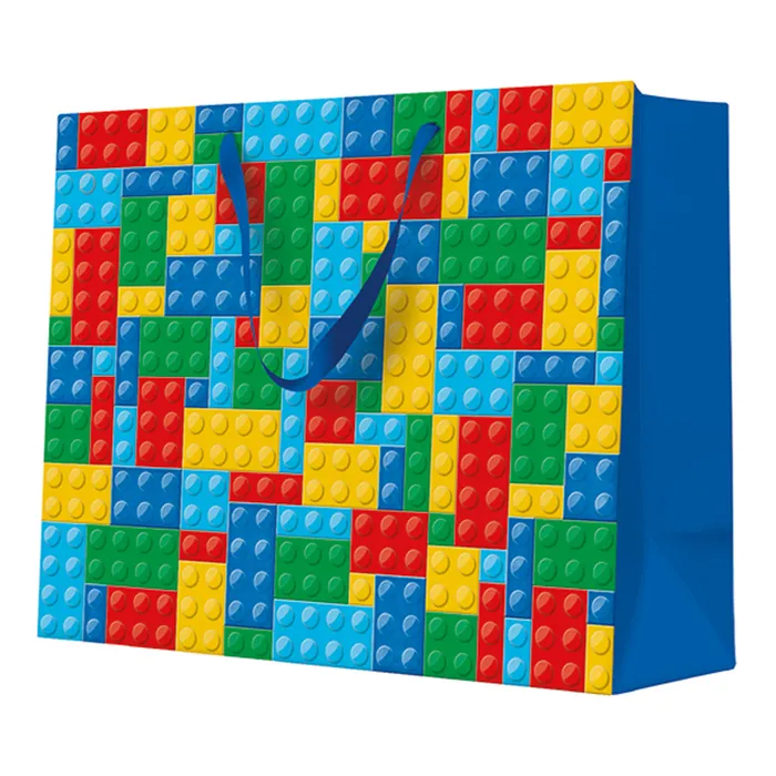 Hauptbild des Produkts Dárková taška horizontal - Colorful Bricks 33,5x13x26,5 cm