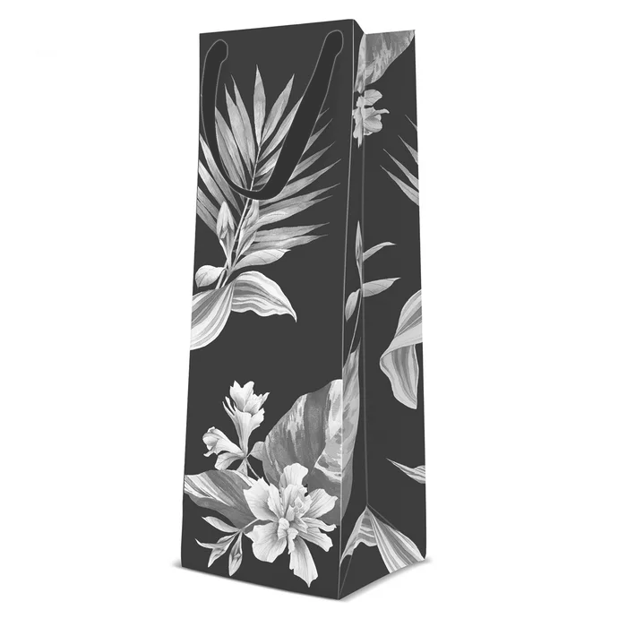 Hauptbild des Produkts Dárková taška na láhev - Exotic Flowers 12x10x37 cm