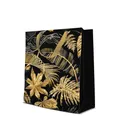 Geschenktasche premium mittel - Gold Leaves 20x10x25 cm
