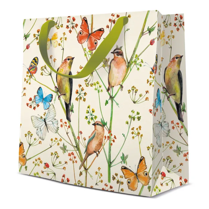 Hauptbild des Produkts Dárková taška střední - Birds and Butterflies 17x6x17 cm
