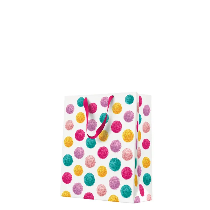 Hauptbild des Produkts Dárková taška střední - Colorful Pompons 20x10x25 cm
