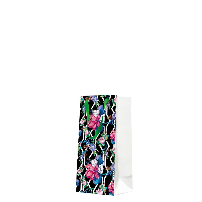 Hauptbild des Produkts Dárková taška úzká - Floral Botanical Pattern 10x7x22 cm