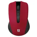 Defender Maus Accura MM-935, 1600DPI, 2.4 [GHz], optisch, 4Tas., schnurlos, rot, 2 Stk AAA, Nano-Empfänger, Reichweite 10m