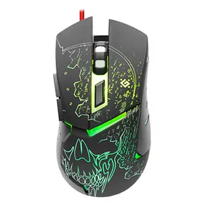 Defender Maus Alfa GM-703L, 3200DPI, optisch, 6Tas., USB verdrahtet, schwarz, Game, unterbeleuchtet