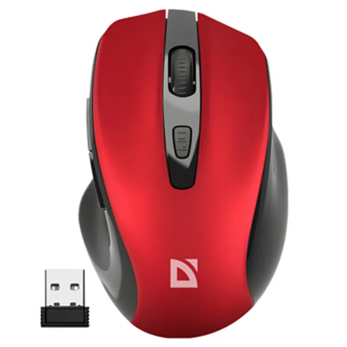 Hauptbild des Produkts Defender Myš PRIME MB-053, 1600DPI, 2.4 [GHz], optická, 6tl., bezdrátová, červená, 1 ks A