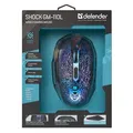 Defender Maus Shock GM-110L, 3200DPI, optisch, 6Tas., USB verdrahtet, schwarz, s herní podložkou, unterbeleuchtet