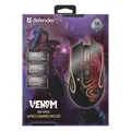 Weiteres Produktbild Defender Maus Venom GM-640L, 3200DPI, optisch, 8Tas., USB verdrahtet, schwarz, Game, unterbeleuchtet
