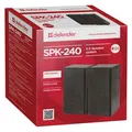 Defender Lautsprechers SPK 240, 2.0, 2x3W, schwarz, Lautstärkeregler, aus Holz, 100Hz~18kHz