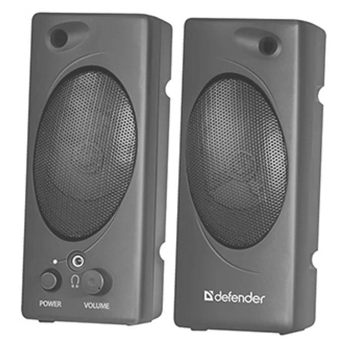 Hauptbild des Produkts Defender reproduktory SPK 50, 2.0, 6W, černé, regulace hlasitosti, tlačítko napájení, 3,5