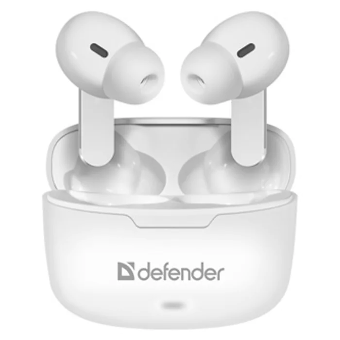 Hauptbild des Produkts Defender Twins 903, sluchátka s mikrofonem, ovládání hlasitosti, bílá, špuntová, BT 5.0,