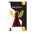 Deko Engel (2 Stk.), Papier + PET, hängend, 10 cm, Farbe Bordeaux/Gold