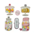 Dekoration selbstklebend (Set 4 Stk) - Schmetterlinge, Blumen, Süßigkeiten, Tassen, Nähen und Geschenke