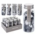 Dekorační konfety 40g - stříbrné, mix
