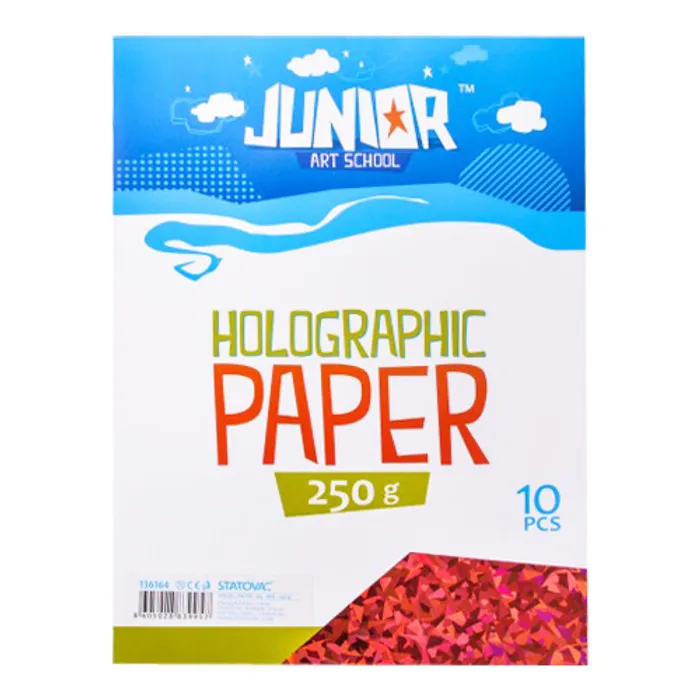 Hauptbild des Produkts Dekorační papír A4 10 ks červený holografický 250 g