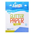 Dekorpapier A4 10 Stück blau glitzernd 250 g