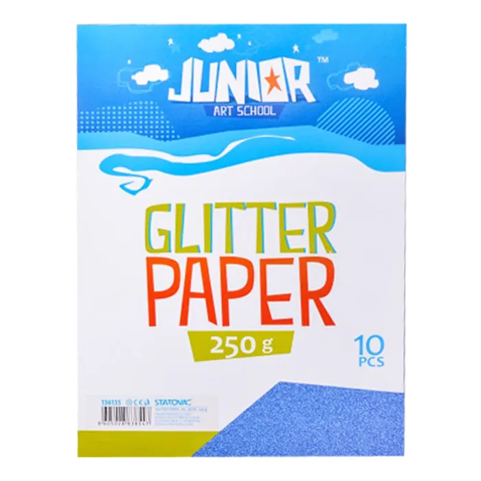 Hauptbild des Produkts Dekorační papír A4 10 ks modrý glitter 250 g
