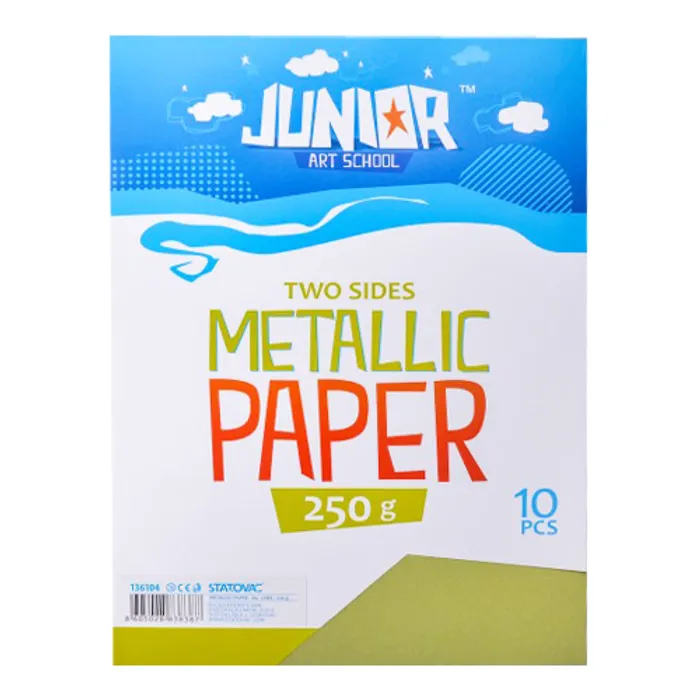 Hauptbild des Produkts Dekorační papír A4 10 ks světle zelený metallic 250 g
