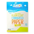 Dekorpapier A4 Neongelb gewellt 165 g, Set a 10 Stück