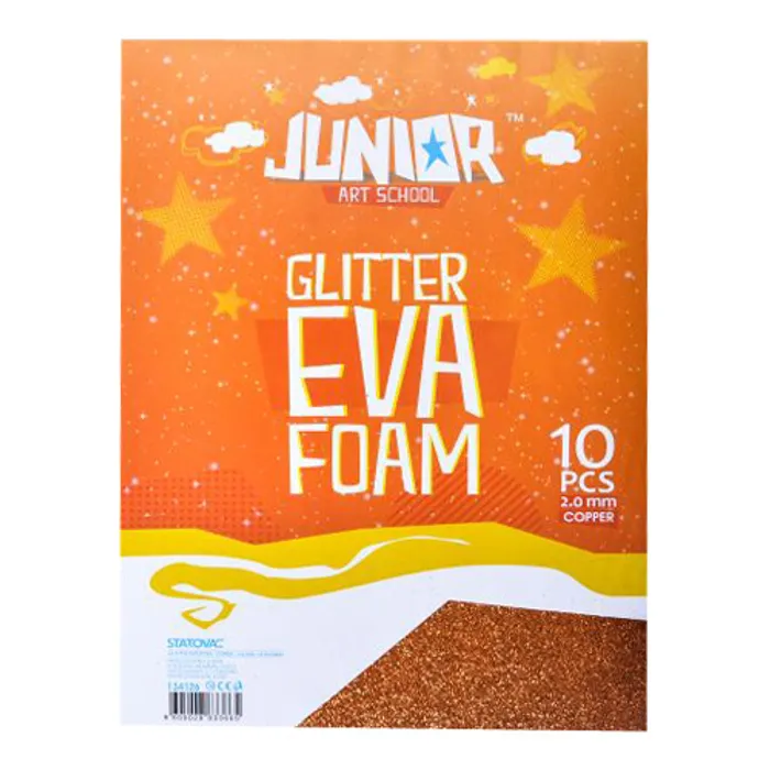 Hauptbild des Produkts Dekorační pěna A4 EVA 10 ks oranžová tloušťka 2,0 mm glitter