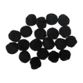 Schwarze Dekorationsbommel 2 cm - 20er Pack