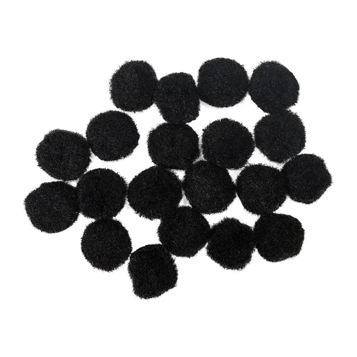 Hauptbild des Produkts Dekorační pompony 2 cm černé - sada 20 ks