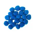 Dekorative Pompons 2 cm blau - Set 20 St