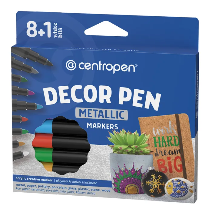 Hauptbild des Produkts Dekorační popisovač CENTROPEN 2737/9 DecorPen, 9ks Metallic