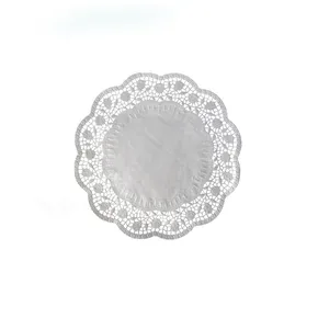 Deko-Tortenspitze (PAP) rund weiß durchmesser 16cm [100 St.]