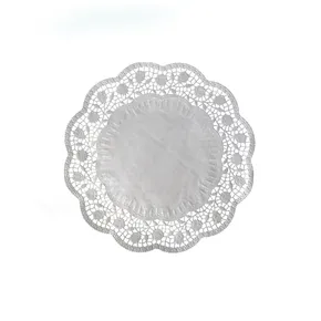 Deko-Tortenspitze (PAP) rund weiß durchmesser 22cm [100 St.]