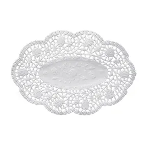 Mokkadeckchen (PAP) oval weiß 22 x 15 cm [500 St.]