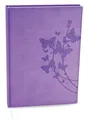 Wöchentlicher Tagebuch "Robin", Vivella mit Prägung, A5, hellviolett, Motýli (CZ/SK), BALOUŠEK