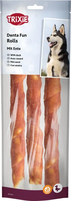 Hauptbild des Produkts DENTAfun-tyčinka svázaná kachním masem 3ks, 28cm/250g