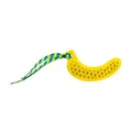Weiteres Produktbild Zahnspielzeug Banane aus Naturkautschuk für Welpen mit Stoffquaste 12 cm HipHop