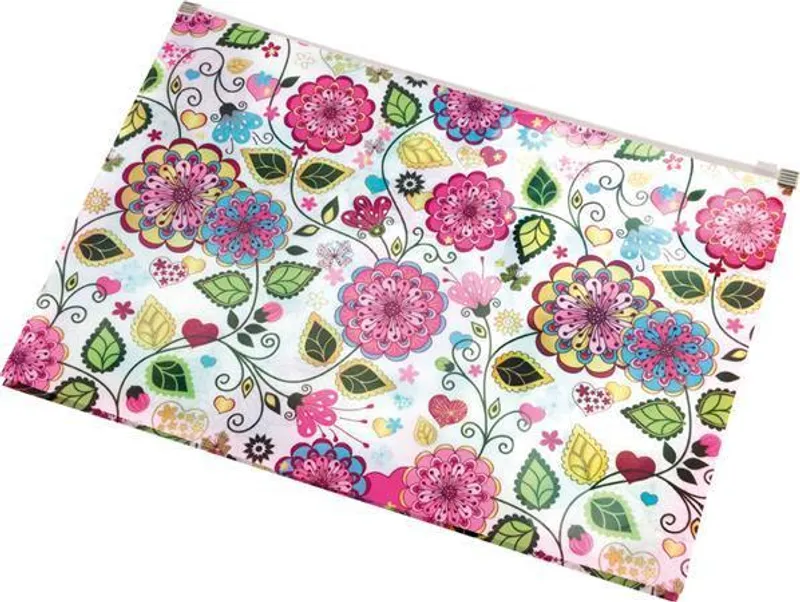 Hauptbild des Produkts Desky na dokumenty "Flowers", se zipem, A4, PP, PANTA PLAST