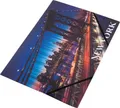 Dokumentenhüllen „New York“, mit Gummiband, 15 mm, A4, PP, PANTA PLAST