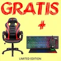 Stuhl Red Fighter C6, schwarz/rot, + Set 3in1 CM310 PROMO