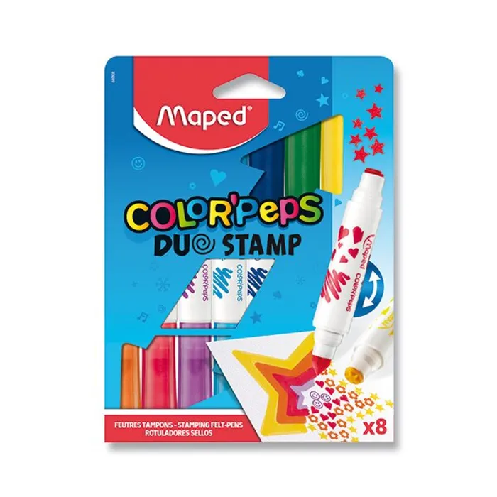 Hauptbild des Produkts Dětské fixy Color´Peps Duo Stamp 8 barev