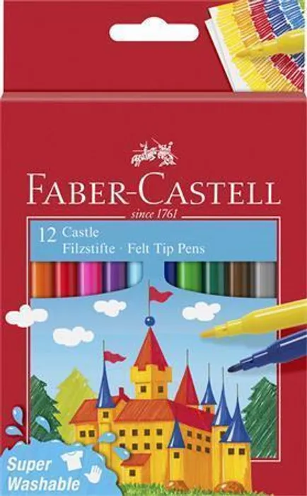 Hauptbild des Produkts Dětské fixy Faber-Castell Castle 12 barev