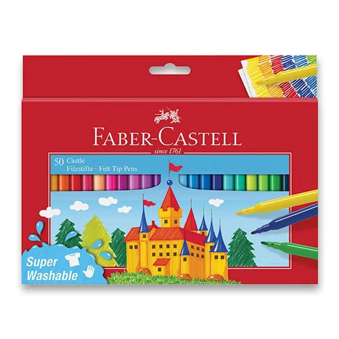 Hauptbild des Produkts Dětské fixy Faber-Castell Castle 50 barev