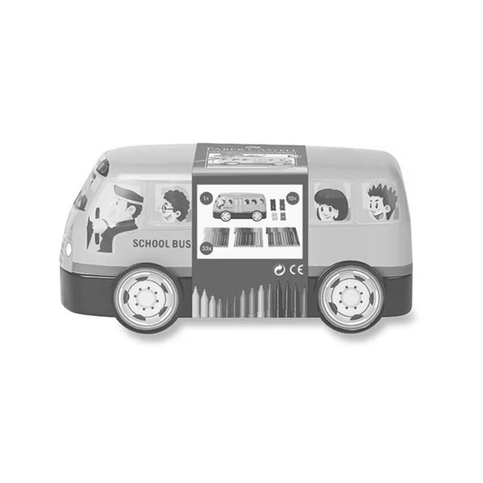 Hauptbild des Produkts Dětské fixy Faber-Castell Connector plechový autobus, 33 barev