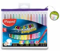 Maped Color'Peps Long Life Kindermarker, Reißverschlussetui, 15 Farben