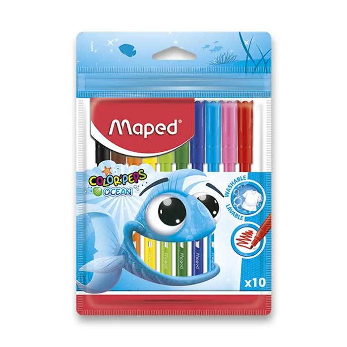 Hauptbild des Produkts Dětské fixy Maped Color´Peps Ocean, 10 barev
