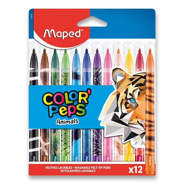 Hauptbild des Produkts Dětské fixy Maped Color'Peps Animals 12 barev