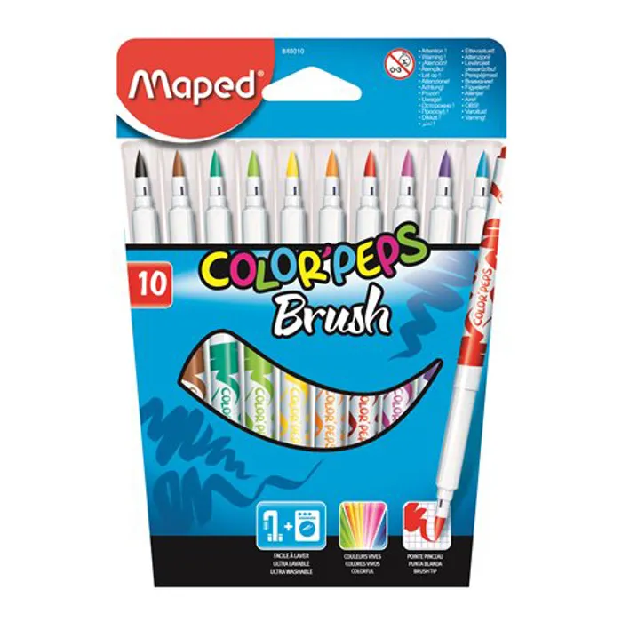 Hauptbild des Produkts Dětské fixy Maped Color'Peps Brush 10 ks 8010
