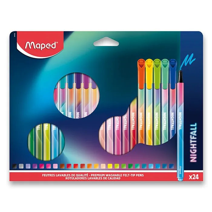 Hauptbild des Produkts Dětské fixy Maped Color'Peps Deco Nightfall 24 barev
