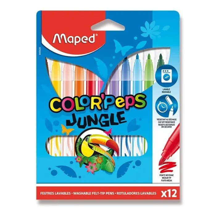 Hauptbild des Produkts Dětské fixy Maped Color'Peps Jungle - 12 barev